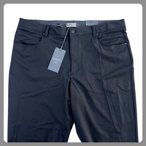 VRST Slim Tech Pants Men's 40x30 Pure Black 5 Pocket Commuter Stretch Golf NEW‎